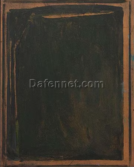 Neutral Textured Wall Art – Black and Brown Abstract Oil Painting for Stylish Home Decoration