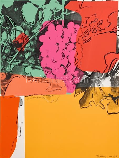 High – Quality Reproduction of Andy Warhol’s “Grapes #1” Pop Art Figurative Screenprint – Dafen Village Craftsmanship