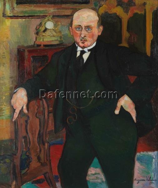 Customizable Oil Painting – “Portrait of Monsieur Mori” Inspired by Valadon – Dafen Village Studio’s Special Offer