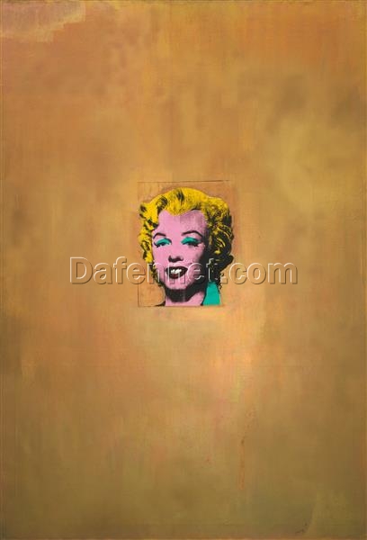 Exquisite Handmade ‘Gold Marilyn Monroe’ Pop Art Portrait Oil Painting Inspired by Andy Warhol (1962) – Crafted in Dafen Village Oil Painting Studio