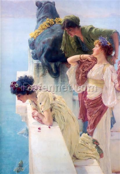 Hand – Painted Oil Painting on Canvas Inspired by Alma – Tadema’s A Coign of Vantage – Direct from Dafen Village Studio