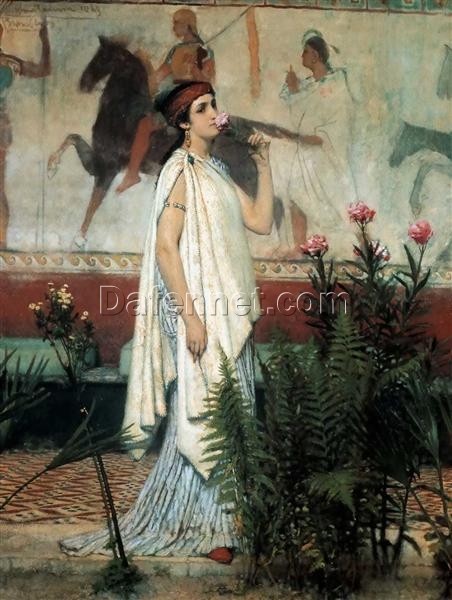 High-Resolution Print Inspired by Sir Lawrence Alma-Tadema’s ‘A Greek Woman’ (1869) – An Affordable Art Option from Dafen Village for Fans of Romantic Portraits