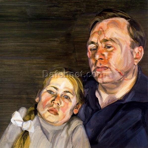 Bespoke “A Man and his Daughter” Inspired Expressionist Portrait Oil Painting by Dafen Village Experts – Custom – Tailored to Your Preferences