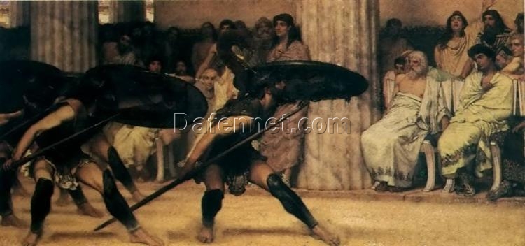 Custom-Made Oil on Canvas Inspired by Sir Lawrence Alma-Tadema’s ‘A Pyrrhic Dance’ (1869) – Tailored to Your Vision by Dafen Village Studios for Discerning Art Collectors