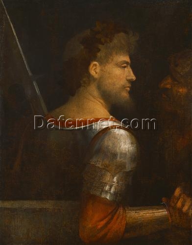 Exquisite High Renaissance – Style ‘A Soldier’ Inspired by Giorgione – Handmade Oil on Canvas by Dafen Village Studio