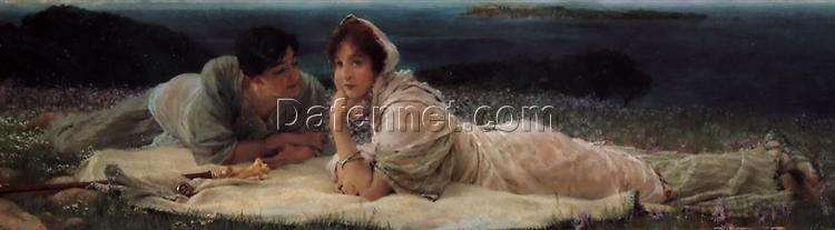 Hand – Painted Oil Painting on Canvas Inspired by Alma – Tadema’s A World of Their Own – Direct from Dafen Village Studio