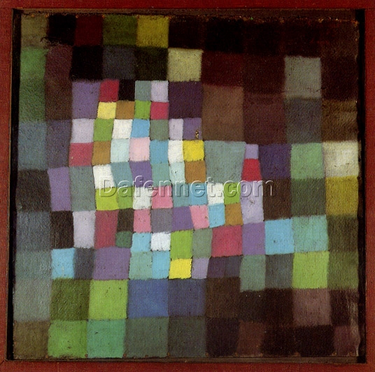 High – Quality Hand – Painted Replica of Paul Klee’s “Abstraction with Reference to a Flowering Tree” (1925) Inspired by Abstract Art and Bauhaus for Art Enthusiasts in [Your Region] – Dafen Village Artwork