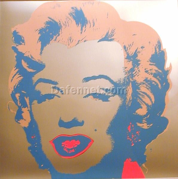 Stunning ‘Marilyn Monroe’ Pop Art Portrait Inspired by Andy Warhol (1968) – Handmade Silkscreen on Paper Replica from Dafen Village Studio