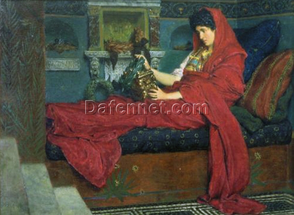 Customizable Oil Portrait Inspired by Alma-Tadema’s “Agrippina with the Ashes of Germanicus” – Handmade in Dafen Village