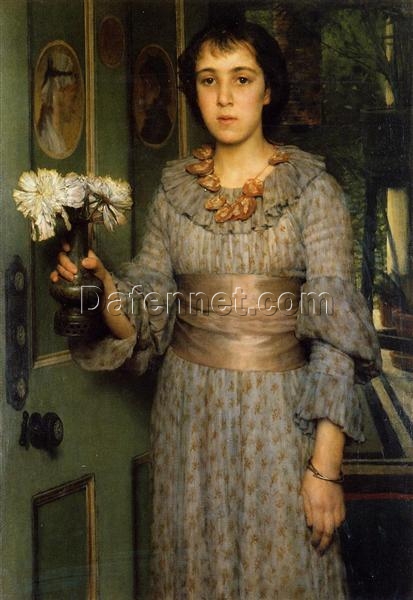 Customizable Portrait Oil Painting Inspired by Alma – Tadema’s Anna Alma Tadema – Handmade in Dafen Village