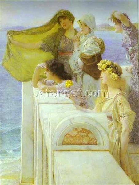 Hand – Painted Oil Painting on Canvas Inspired by Alma – Tadema’s At Aphrodite’s Cradle – Direct from Dafen Village Studio