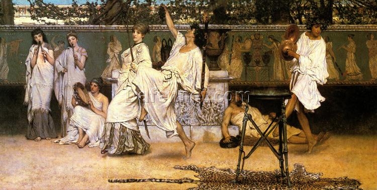 High – Resolution Print Inspired by Sir Lawrence Alma – Tadema’s ‘Bacchanale’ (1871) – An Accessible Art Option from Dafen Village for Enthusiasts of Romantic Mythological Scenes