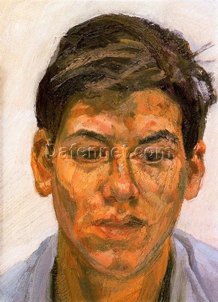 High Quality Reproduction of Lucian Freud’s ‘Bella’ (1986) Expressionist Portrait – Oil on Canvas for Interior Aesthetics