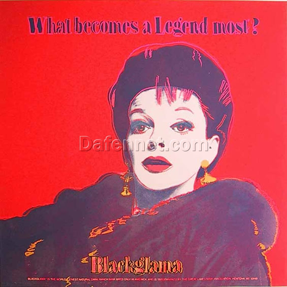 Gorgeous Hand – painted Oil Painting of ‘Blackglama (Judy Garland)’ INSPIRED BY Andy Warhol’s 1985 Pop Art Portrait, from Dafen Village for Devoted Judy Garland Fans and Art Lovers