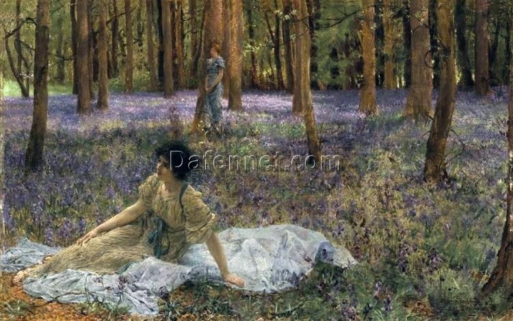 Exquisite Replica – “Bluebells” by Lawrence Alma-Tadema, Handmade in Dafen Village