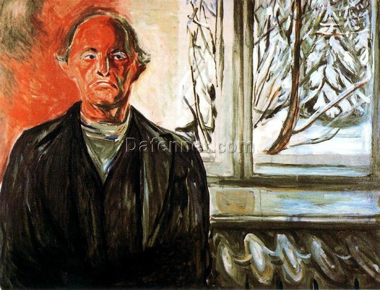 High-quality ‘By the Window’ Expressionist Inspired Oil Painting by Edvard Munch – Direct from Dafen Village Studios for Art Aficionados