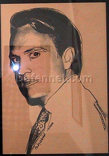 Customizable Andy Warhol ‘Carter Burden (brown)’ 1977 Pop Art Portrait