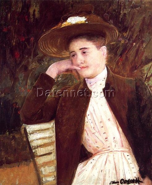 Charming Mary Cassatt’s ‘Celeste in a Brown Hat’ (1891) Oil Painting Replica