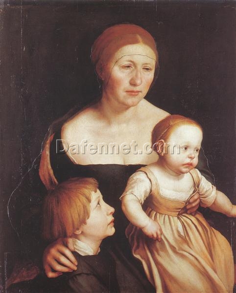 Authentic Hand – painted ‘Charity (The Family of the Artist)’ Inspired by Hans Holbein the Younger – Northern Renaissance Style Oil on Panel from Dafen Village Studio