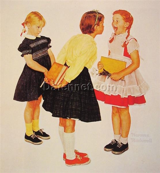 High – Quality Reproduction of “Checkup” by Norman Rockwell – 1957 – Inspired Dafen Village Canvas Oil Painting