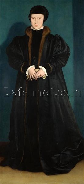 High-quality ‘Christina of Denmark’ Replica in Northern Renaissance Style – Hand-crafted Oil on Panel Painting by Dafen Village Artists