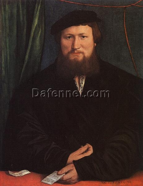 Authentic Hand-painted ‘Portrait of Derek Berck’ INSPIRED BY Hans Holbein the Younger – Northern Renaissance Style Oil on Canvas from Dafen Village Studio for Art Aficionados