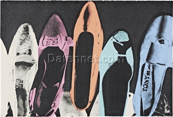 High-Quality Reproduction of Andy Warhol’s 1980 ‘Diamond Dust Shoes’ Pop Art Figurative Work