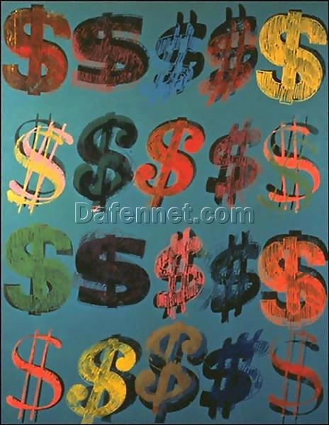 Exquisite Reproduction of Andy Warhol’s 1981 Dollar Sign Pop Art Design – A Perfect Decor Piece for Contemporary Interiors