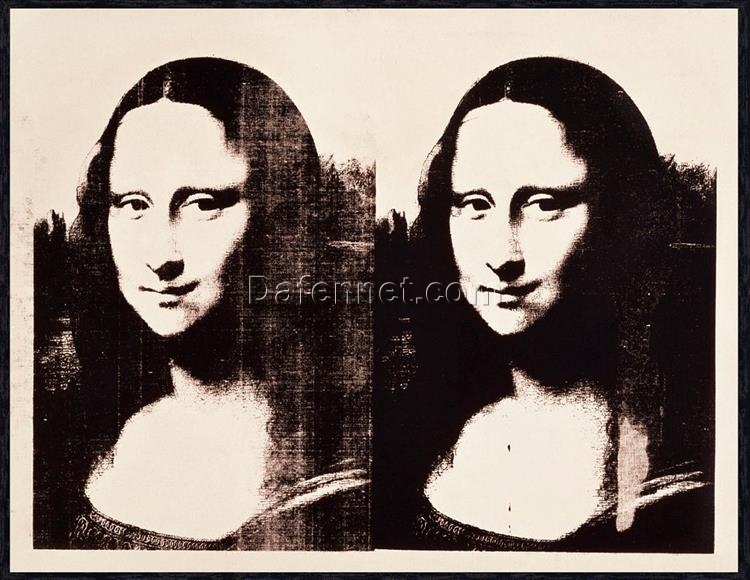 Unique ‘Double Mona Lisa’ Andy Warhol 1963 Pop Art Portrait – Inspired Oil Painting, Handmade in Dafen Village Studio