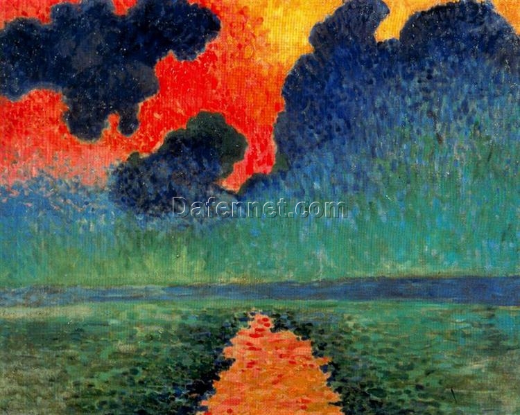 Authentic Fauvist and Neo-Impressionist Style Oil Painting – ‘Effect of Sun on the Water, London’ by Andre Derain – Dafen Village’s Exclusive Creation