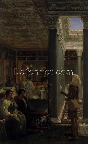 Custom – Made Oil on Panel Inspired by Sir Lawrence Alma – Tadema’s ‘Egyptian Juggler’ (1870) – Tailored to Your Preferences by Dafen Village Studios for Unique Art Collectors