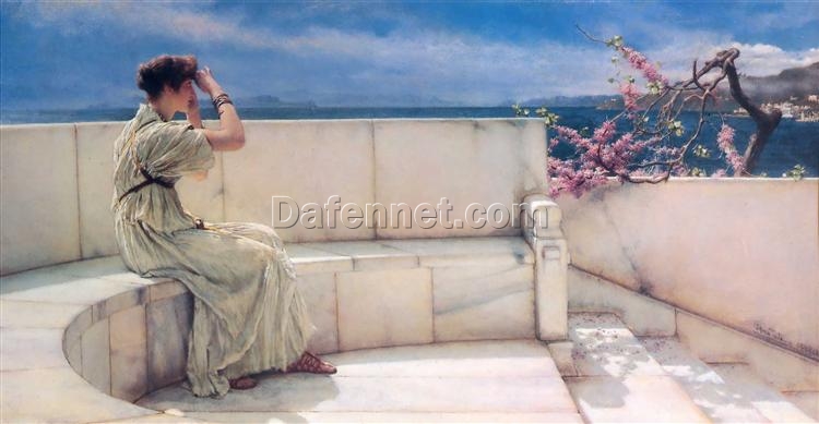 Custom – Tailored Oil Painting Inspired by Alma – Tadema’s Expectations – Handmade in Dafen Village