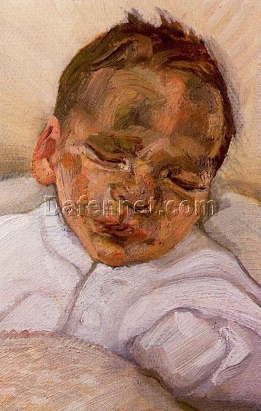 High – Quality Reproduction of Lucian Freud’s 1985 ‘Fred’ – Expressionist Portrait Oil on Canvas