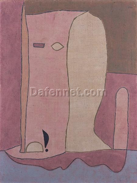 Product Title: “Unique Reproduction of Paul Klee’s ‘Garden Figure’ – Surrealist Landscape Inspired Oil on Canvas from Dafen Village