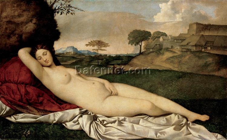 High – Quality Replica of Giorgione’s 1508 – 1510 ‘The Sleeping Venus’ – High Renaissance Mythological Oil Painting on Canvas by Dafen Village Studio