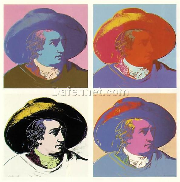 High – Quality Fancun Oil Painting Studio’s Andy Warhol Inspired ‘Goethe’ 1982 Pop Art Portrait Replica for Home Decor