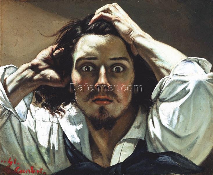 High-quality ‘The Desperate Man (Self-Portrait)’ Romantic Self-portrait Replica by Gustave Courbet – A Testament to Artistic Passion