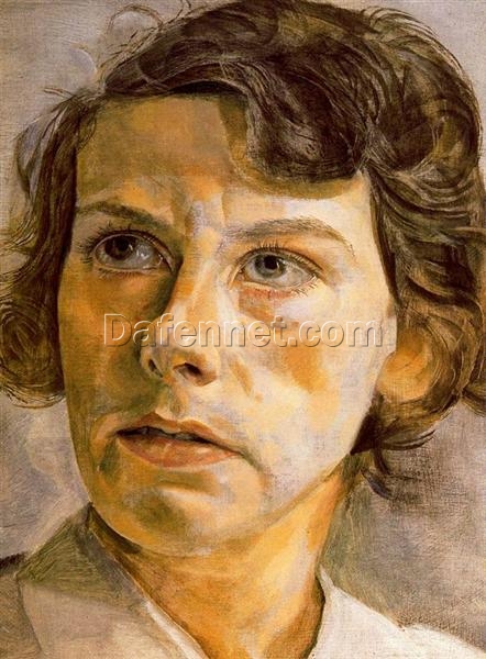 High – Quality Hand – Painted “Head of a Woman” Inspired Expressionist Portrait Oil Painting on Canvas by Dafen Village Artists for Home Decor