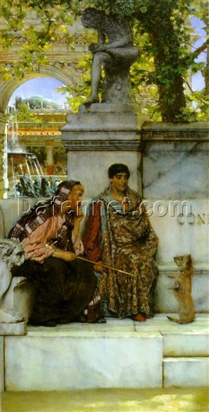 Inspired by Sir Lawrence Alma-Tadema’s ‘In the Time of Constantine’ (1878) – Romantic Portrait Oil Painting from Dafen’s Artisans