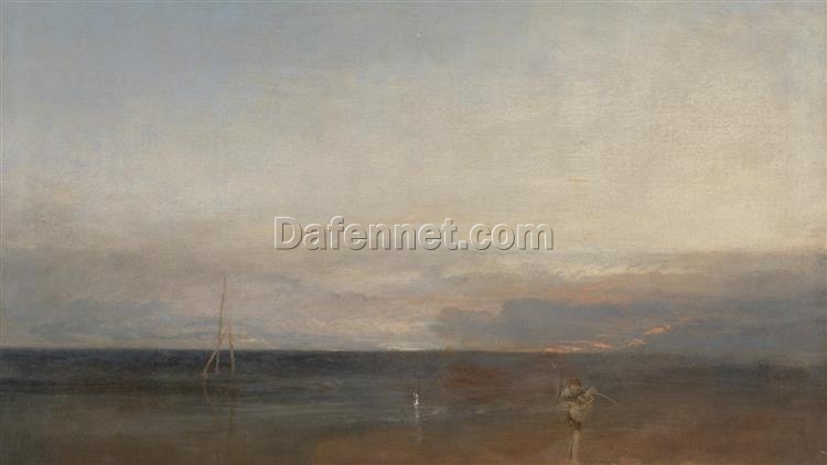 Unique ‘The Evening Star’ – Style Landscape Oil Painting Inspired by J.M.W. Turner, Professionally Painted in Dafen Village, Ideal for Statement Home Decor