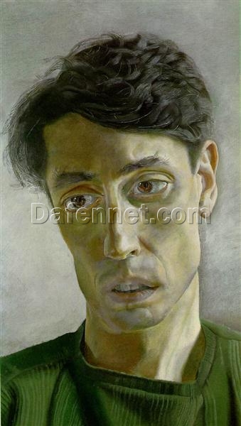 Custom – Made “John Minton” Inspired Expressionist Portrait Oil Painting by Dafen Village Experts – Tailored to Your Preferences