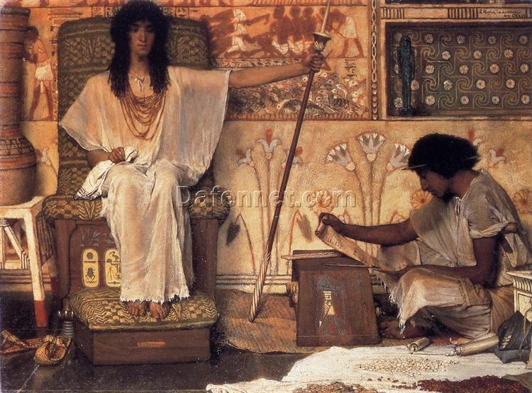 High-Resolution Print Inspired by Sir Lawrence Alma-Tadema’s ‘Joseph, Overseer of Pharaoh’s Granaries’ (1874) – An Affordable Art Option from Dafen Village for Fans of Romantic Genre Paintings