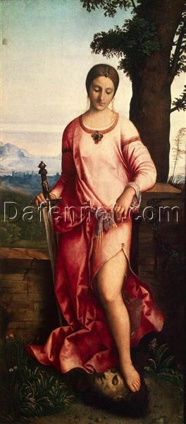 Authentic – Looking Reproduction of Giorgione’s ‘Judith’ (1504) – Handmade High Renaissance Religious Oil Painting on Canvas by Dafen Village Artisans