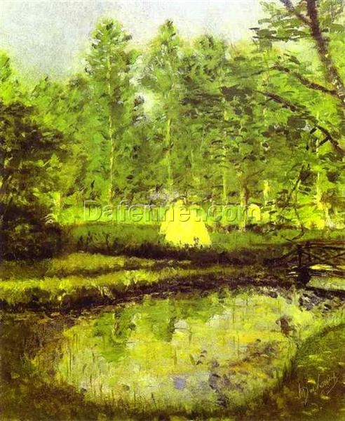 Exquisite Dafen Village Creation: ‘Landscape at Blainville’ Inspired by Marcel Duchamp (1902) – Post – Impressionist Landscape Oil Painting on Canvas