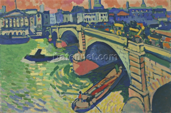 Exquisite Hand-Painted Oil Reproduction of Andre Derain’s ‘London Bridge’ – Dafen Village’s Homage to Fauvist Cityscape Art