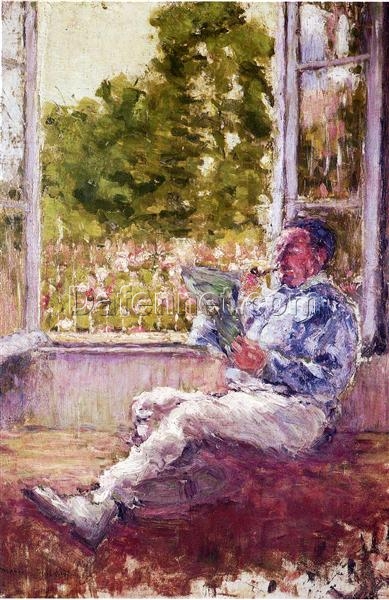 Authentic – Looking Reproduction of Marcel Duchamp’s ‘Man seated by a window’ – Handmade Post – Impressionist Genre Oil Painting on Canvas by Dafen Village Artisans