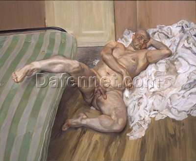 Authentic – Looking “Man with Leg Up” Inspired by Lucian Freud’s 1992 Creation – Dafen Village Artisanry