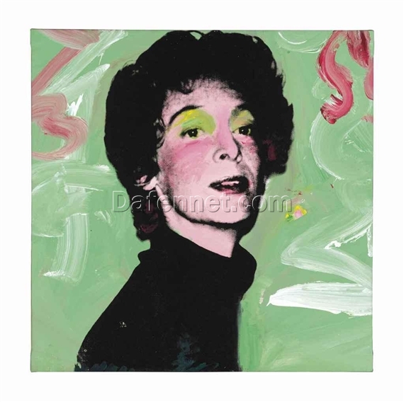 Exquisite Handmade Oil Painting Inspired by Andy Warhol’s ‘Marella Agnelli’ (1973) – Pop Art Portrait Treasure from Dafen Village Studio for Art Lovers