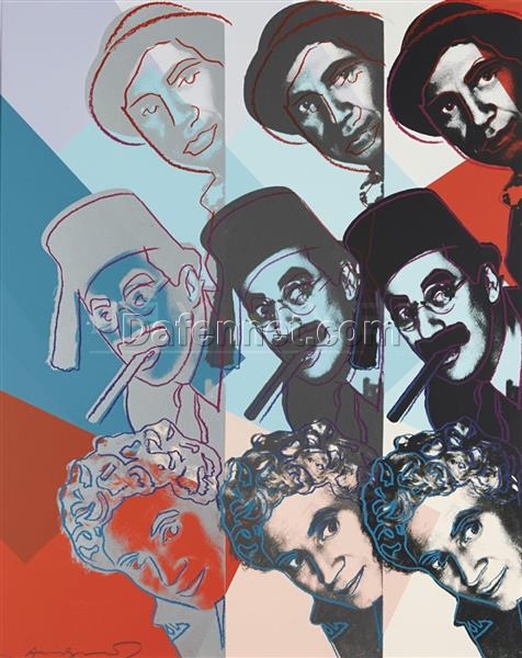 Authentic Andy Warhol ‘Marx Brothers 232’ 1980 Pop Art Portrait Silkscreen – A Tribute to Comedy Legends