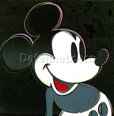 Stunning Reproduction of Andy Warhol’s 1981 Mickey Mouse Pop Art Design – Perfect for Decorating Modern Spaces